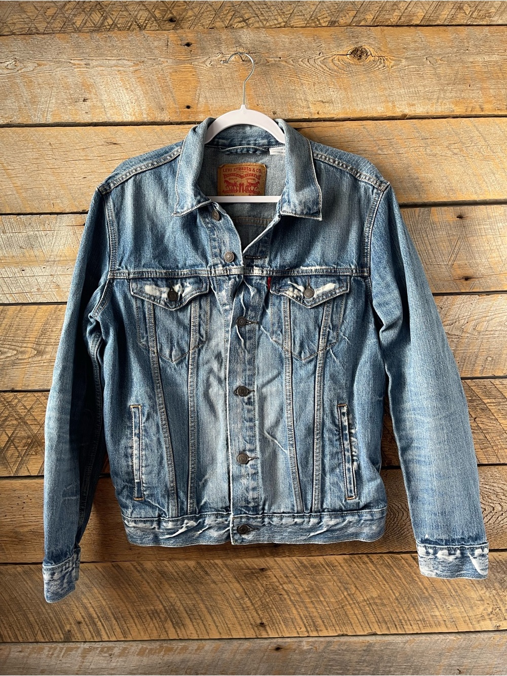 Levi’s Stonewashed USA Denim Trucker Jacket Y2K Men’s Women size M